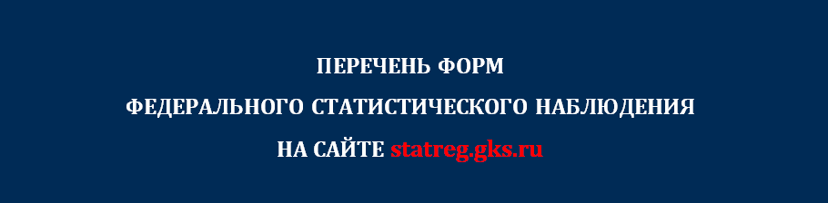 Перечень форм федерального статистического наблюдения